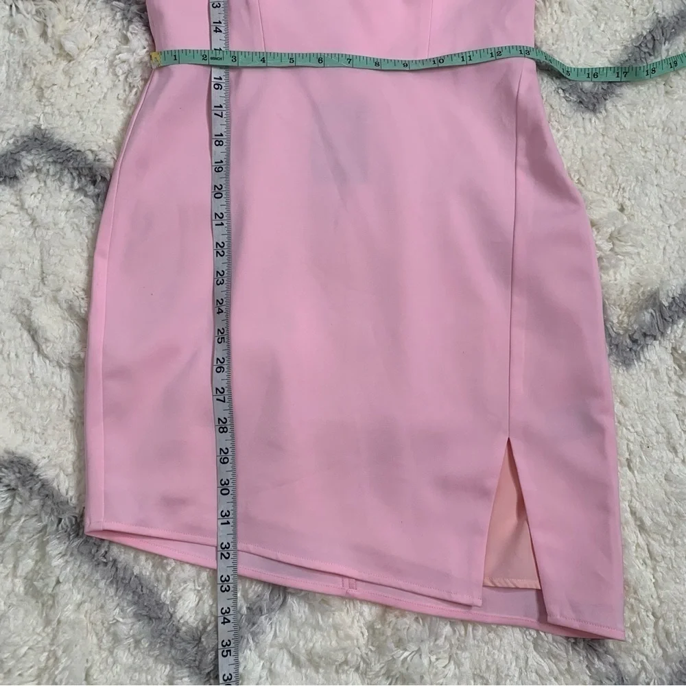 NWT NBD x Naven Mona Asymmetrical Dress in Light Lotus Pink - Picture 16 of 16